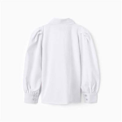 Блузка для девочек, цвет белый, рост 140 см