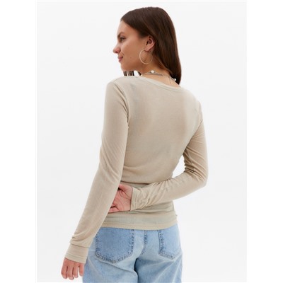 Лонгслив женский KAFTAN: Basic line, бежевый, размер 40-42