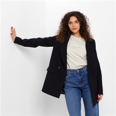 Пиджак женский MINAKU: Classic, чёрный, размер 46