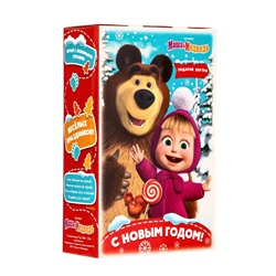 Сладкий новогодний подарок «Маша и Медведь», с игрой, детский, 500 г