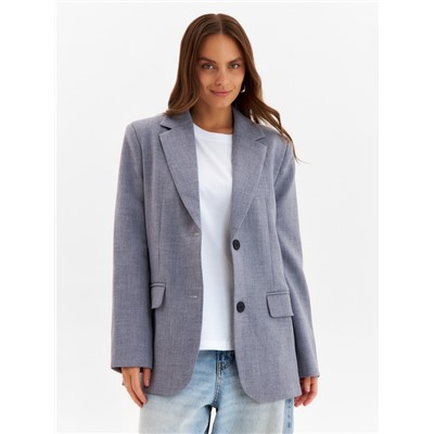 Пиджак женский с разрезом на спине MIST, размер 48-50, серый