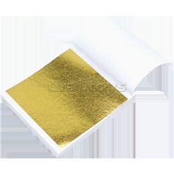 Поталь листовая "Hobby Creative" А7 (80x85 мм) 100 л, плотность бумаги для основы 55 г/м², пластиковый пакет, золотистая