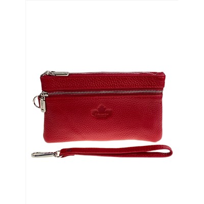 Женский кошелёк  из натуральной кожи, цвет  бордово-красный