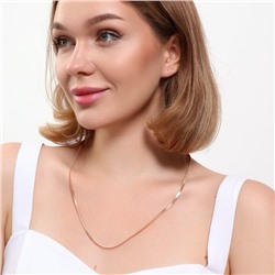 Цепочка на шею ювелирная бижутерия коллекция "Дубай" покрытие: позолота, плетение змейка, арт.313.136-60