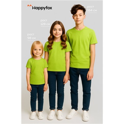 Детская однотонная футболка Happyfox