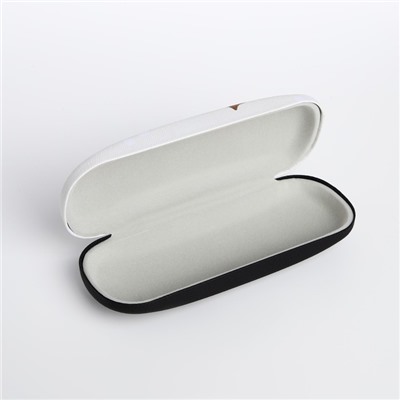 Футляр для очков на хлопушке, длина 16 см, бежевый