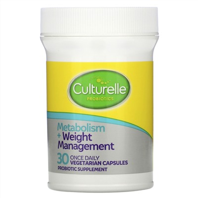Culturelle, пробиотики для здорового метаболизма и коррекции веса, 12 млрд КОЕ, 30 вегетарианских капсул