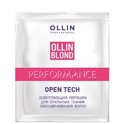 OLLIN Осветляющий порошок для открытых техник обесцвечивания волос Performance OPEN TECH 30г