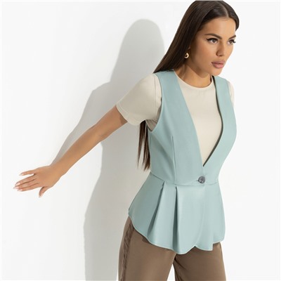 Жилет приталенного силуэта, Стильное комьюнити (мята)