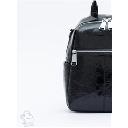 Рюкзак женский кожаный 21021 black Polina&Eiterou