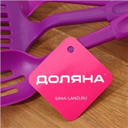 Набор кухонных принадлежностей Доляна «Радуга», 4 предмета, фиолетовый