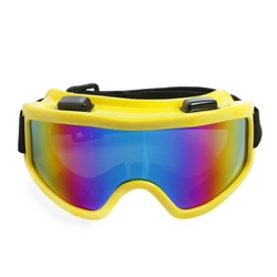 Очки-маска для езды на мототехнике, стекло хамелеон, желтые