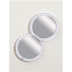 Зеркало складное «Единороги», d=7.3 см, с увеличением х2, белое