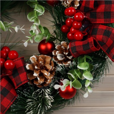 Венок новогодний d=26 см «Зимнее волшебство. Уютная сказка»