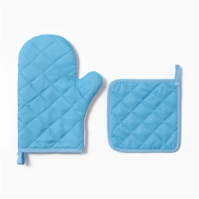 Набор кухонный «Ромашки» варежка-прихватка 20×27 см, прихватка 17×17 см 100% п/э