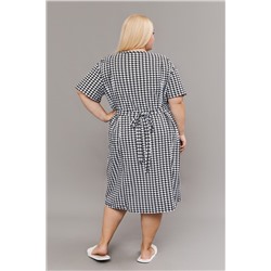 Халат домашний на молнии больших размеров Х-01 гусиная лапка