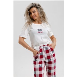 Пижама женская Медведи в клетку арт. ПД-00-008