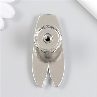 Ручка для шкатулки металл «Цикада», серебро