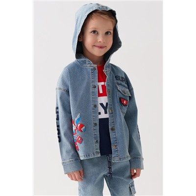 Куртка текстильная джинсовая для мальчиков PLAYTODAY, 1240553