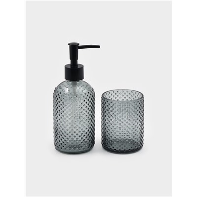 Набор для ванной "Капель", 3 предмета (дозатор для мыла, стакан, мыльница)
