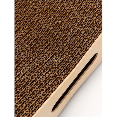 Когтеточка-лежанка «Зверьё Моё» ВОСЬМЕРКА, средняя с игрушкой, 53×21×16 см, гофрокартон