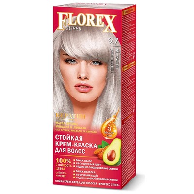 Краска для волос Florex Super 9.7 Пепельный