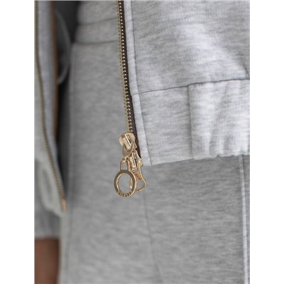 Бомбер среднего объема из эластичного футера трехнитики c начесом