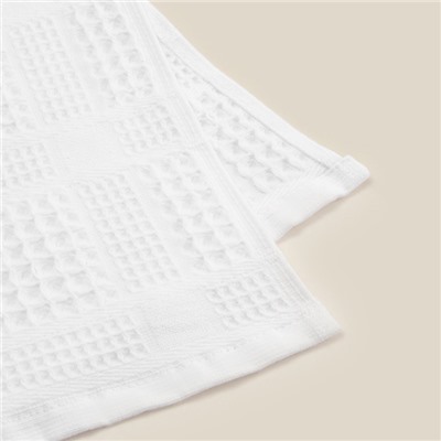 Полотенце вафельное SL HOME: Chess «Блан де Блан», 90×150 см, хлопок 100%, белое