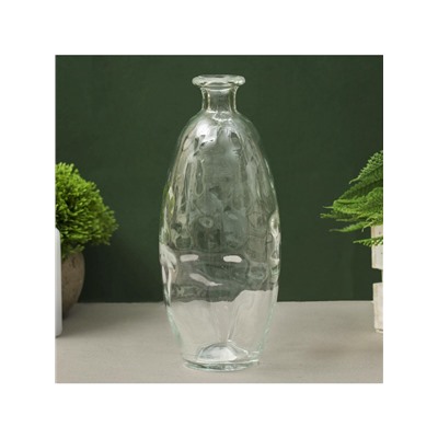 Ваза «Пуаро», большая, 700 мл, 21.5×9 см, стекло, прозрачная