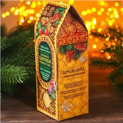 Подарочный набор новогодний «Крепкого здоровья»: чай и крем-мед 120 г