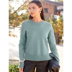 Базовый джемпер из мягкой пряжи с кашемиром с разрезами по бокам