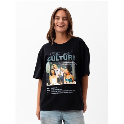 Футболка женская MIST Culture, размер 44, чёрная