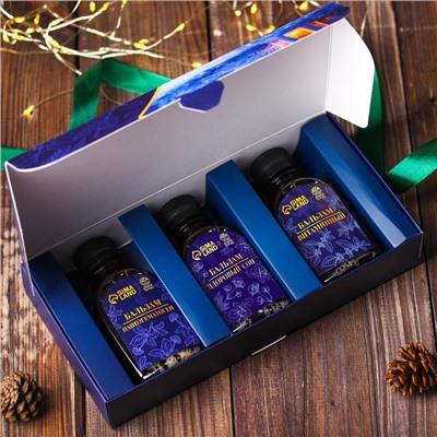 Подарочный набор безалкогольных бальзамов, новогодний, 3 шт. 110 мл «Здоровый сон»