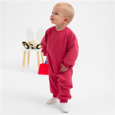 Комбинезон детский MINAKU, рост 56-62 см, малиновый