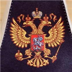 Шапка для бани и сауны «Герб России», полиэфир 70%, шерсть 30%, с принтом, «Добропаровъ»