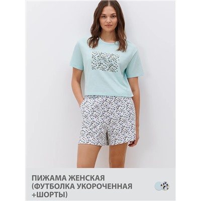 Omsa Пижама OmD 0234D CONFETTI Пижама женская (Футболка укорочен.+шорты), СО