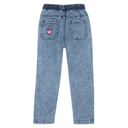 Брюки текстильные джинсовые для девочек