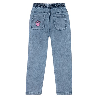 Брюки текстильные джинсовые для девочек