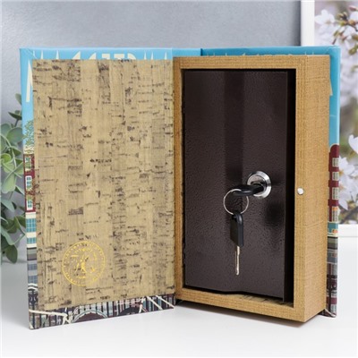 Шкатулка книга-сейф «Прогулка по Амстердаму», дерево, искусственная кожа, 21×13×5 см