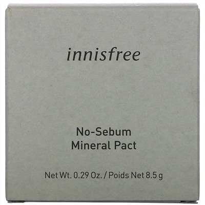 Innisfree, минеральная компактная пудра, контроль жирности, 8,5 г (0,29 унции)