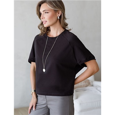 Футболка из тонкого премиального футера с эластаном