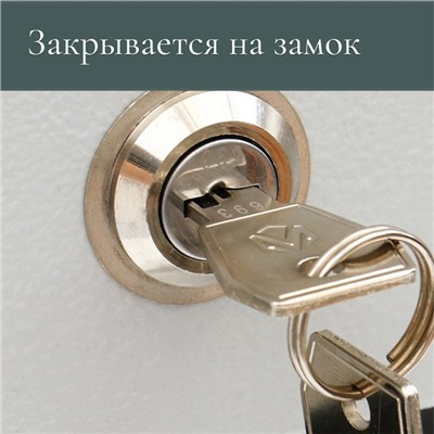Ящик почтовый с замком, вертикальный «Герб», синий
