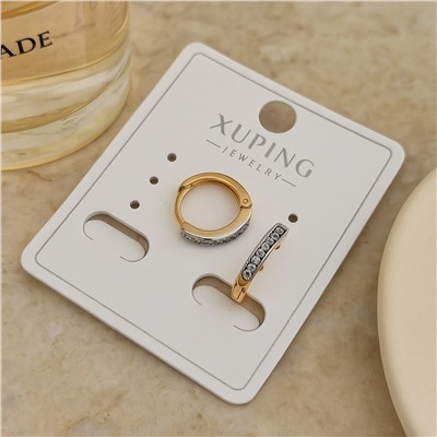 Серьги коллекция "Xuping" покрытие позолота, вставка: фианиты, арт.004.018