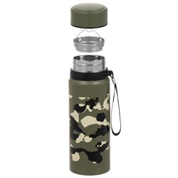 Термос Мастер К Warm «Камуфляж», 800 мл, с ситечком, сохраняет тепло до 10 ч, нержавеющая сталь, камуфляж