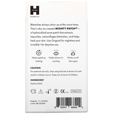 Hero Cosmetics, Mighty Patch Duo,  6 Original + 6 Invisible+ Patches