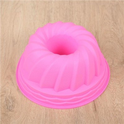 Форма для выпечки Доляна «Немецкий кекс. Заварное печенье», силикон, d=19 см, МИКС