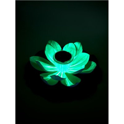 Садовая фигура - фонарь «Лотос», 28×28×9 см, для водоёмов, белая