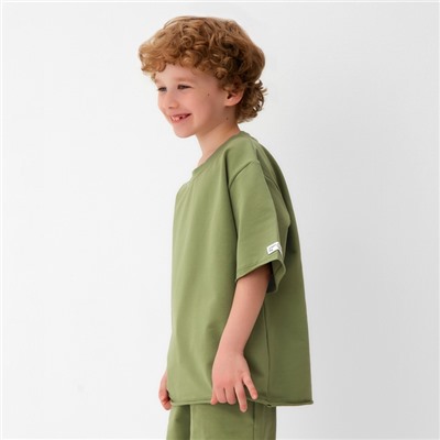 Футболка детская KAFTAN, размер 36 (134-140 см), хаки