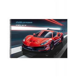 Альбом для рисования 32л на спирали "КРАСНАЯ МАШИНА - 10" 32-7871 Проф-Пресс