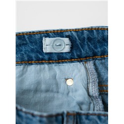 Брюки текстильные джинсовые для девочек